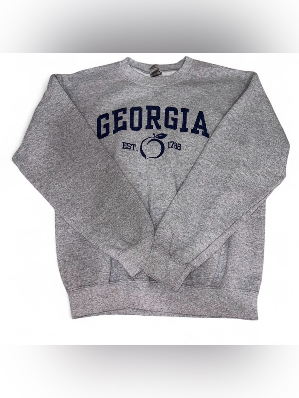 Georgia Logo Grey Crewneck Sweatshirt